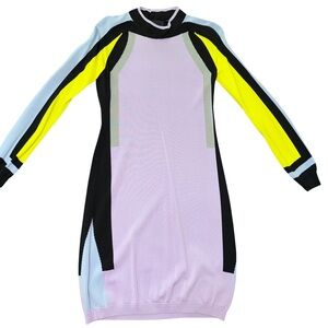 Colorblock Long Sleeve Dress